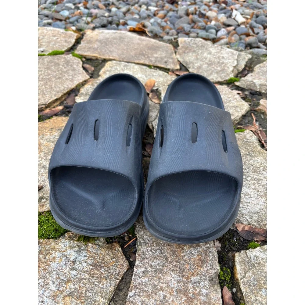 Hoka Men's Ora Recovery Slides Black‎ Slip On Comfort Athleisure Size 12